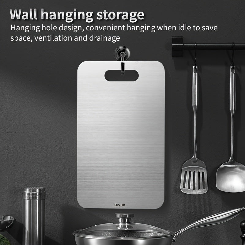 Stainless Steel Kitchen Chopping Pad Food-Safe Mold-Resistant Easy to Clean