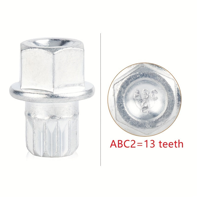 Universal temir rozetkali kalitlar to'plami, shinalarni o'g'irlashdan himoya qilish uchun sozlanadigan xex boshli