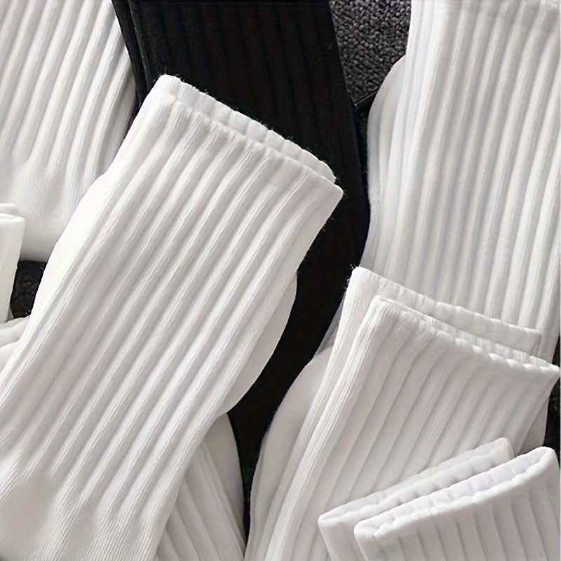 6 juft mustahkam jamoa paypoq erkaklar va ayollar uchun o'rta uzunlikdagi qulay paypoq, paypoq va paypoq kiyimlari