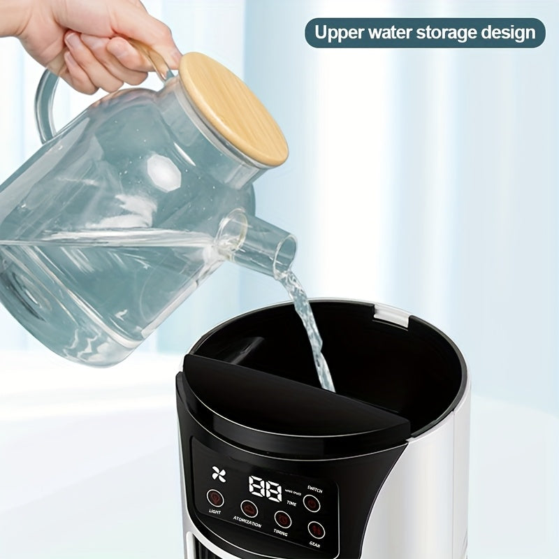 USB Air Conditioner Fan with Humidifier Cool White