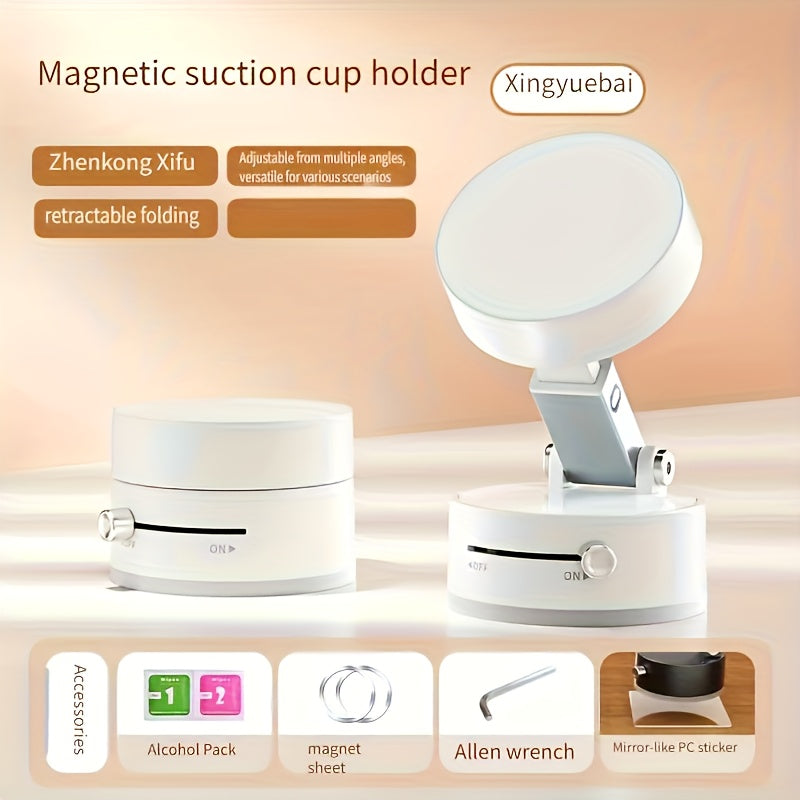 Multifunctional Vacuum Suction Cup Holder for Car Office Glass Home Magnetic Mount