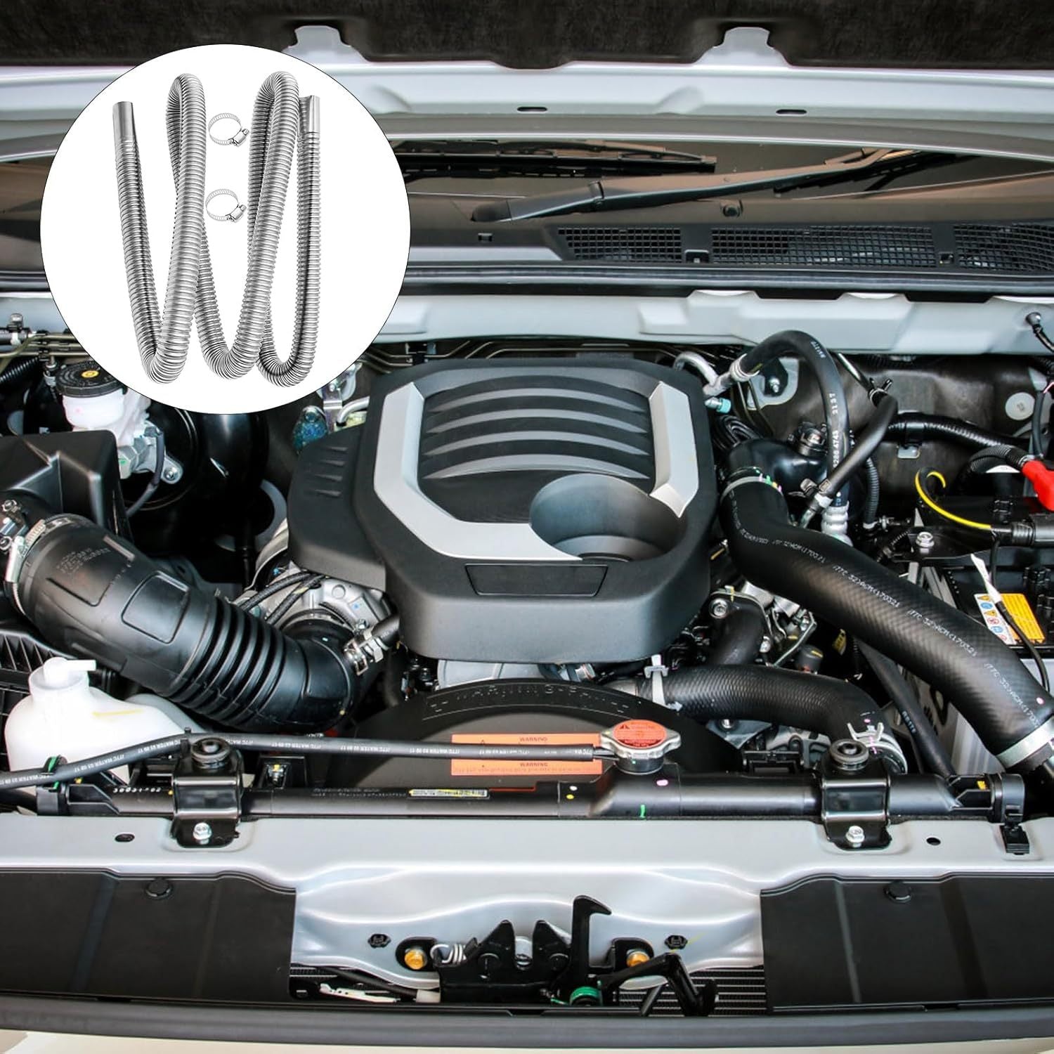 Stainless Steel Diesel Heater Exhaust Pipe Flexible Tail Exhaust Hose with Clamps