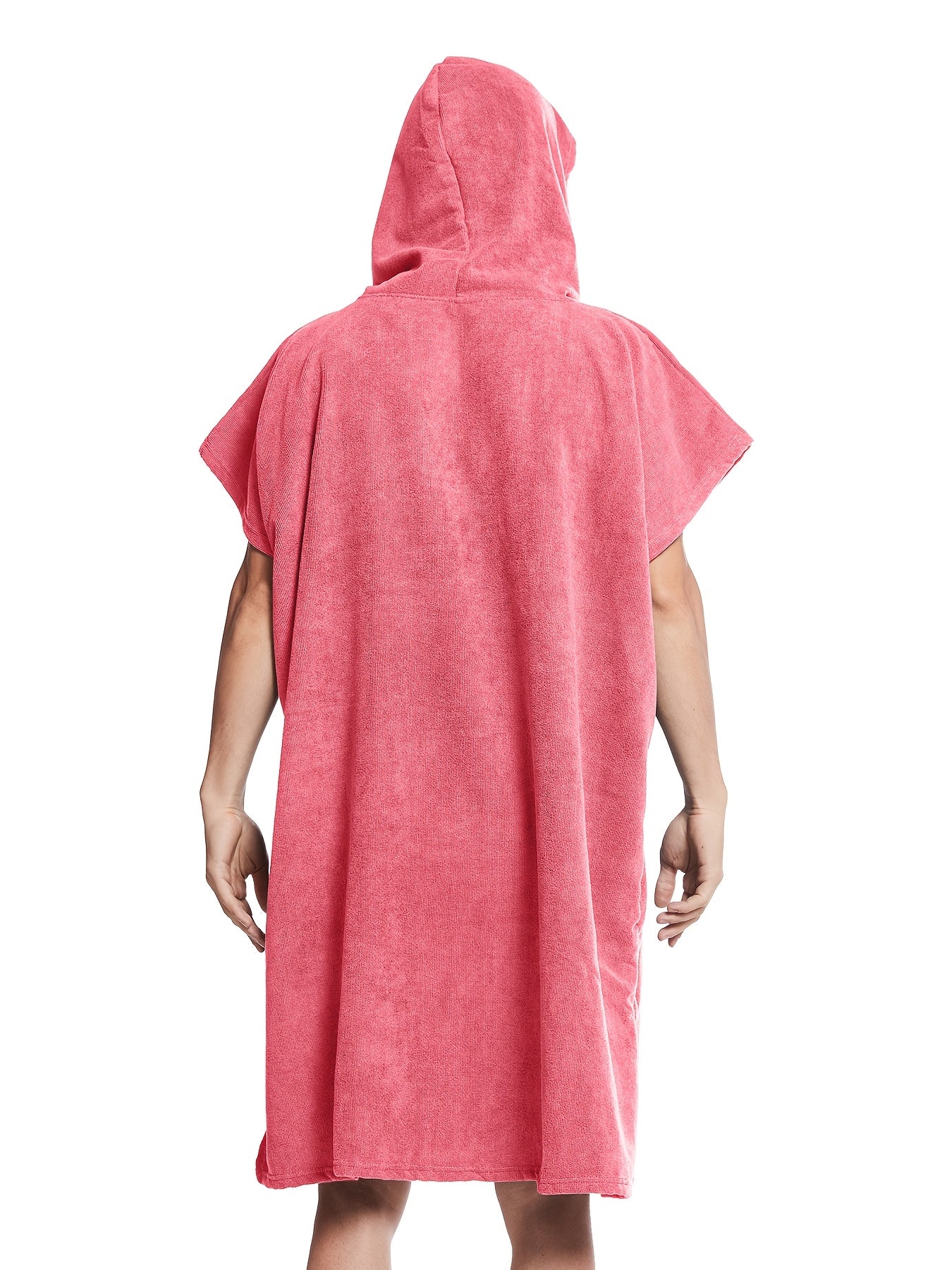 Men's Quick-Dry Hooded Towel Robe with Split Hem for Home and Bath