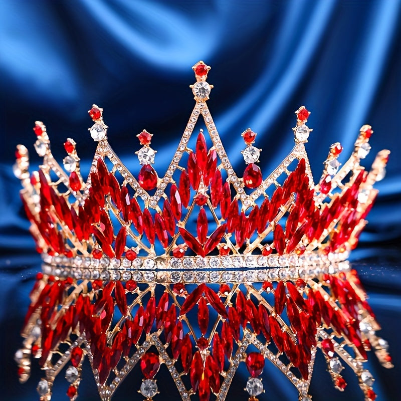 Vintage to'yli tiara alloy kristal taqini romantik qirolicha uslubi ayollar uchun