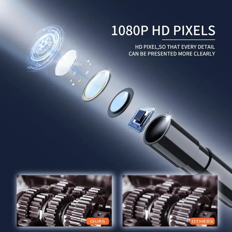 Inskam endoskopi, 4.3" IPS LCD ekran, 8mm bitta linza, qayta zaryadlanadigan 18650 seriyali batareya, USB zaryadlash - avtomobil, quvurlar, havo konditsionerlari ta'miri, diagnostika uchun ideal.|Foydalanuvchi uchun qulay