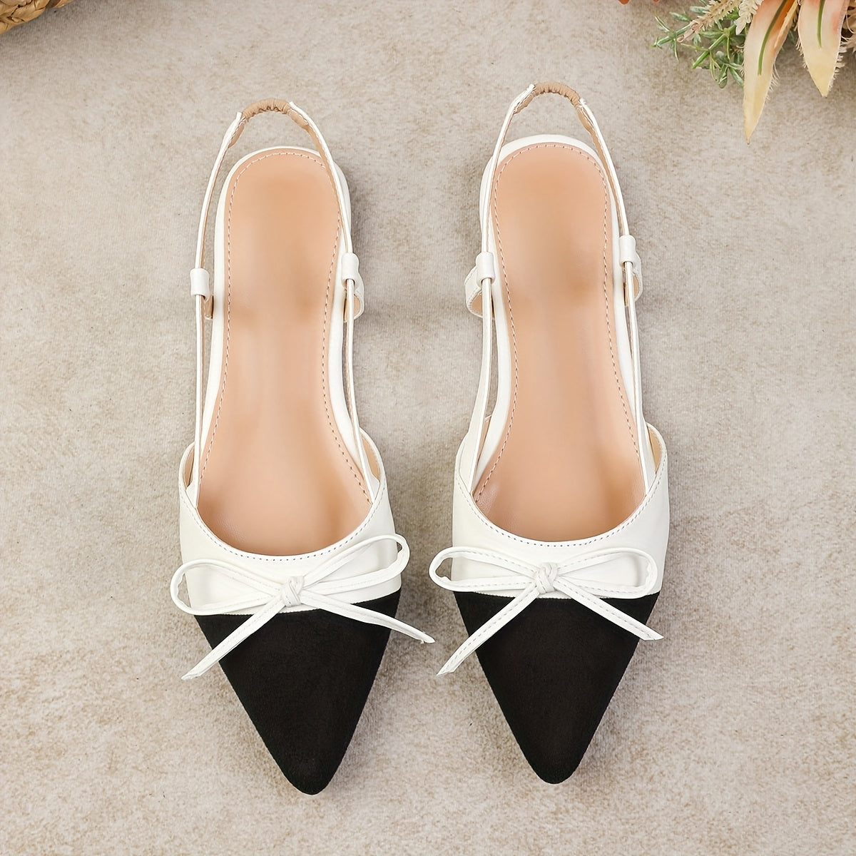 Women's Leather Pointed Toe Flat Sandals Slip-On Summer