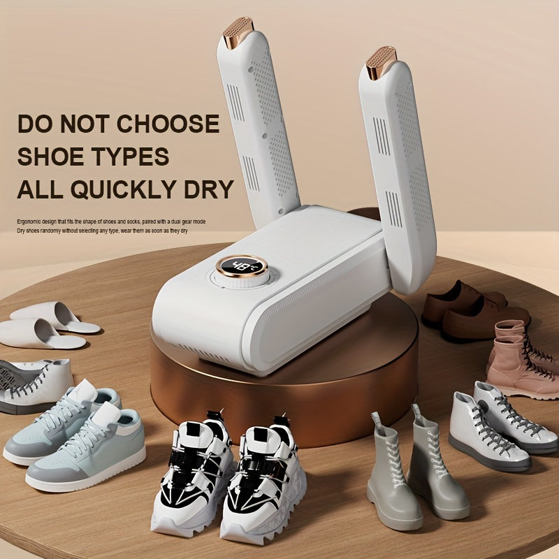 Portable Shoe Dryer with Timer Foldable Design Dehumidifier 220V
