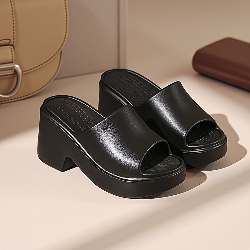 Women's Platform Sandals with Cushioned EVA Sole Open-Toe Casual Shoes