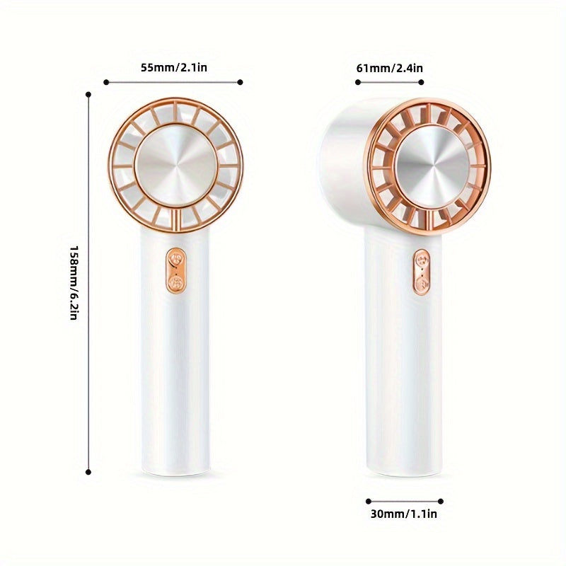 Портативный ручной USB-вентилятор с горячим и холодным компрессом, аккумулятор 2400 мАч