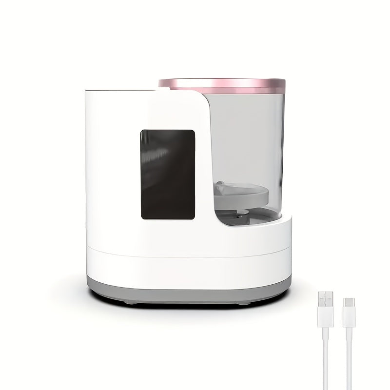 Electric Makeup Brush Cleaner with Quick Drying Timer USB Rechargeable Wet and Dry Separation