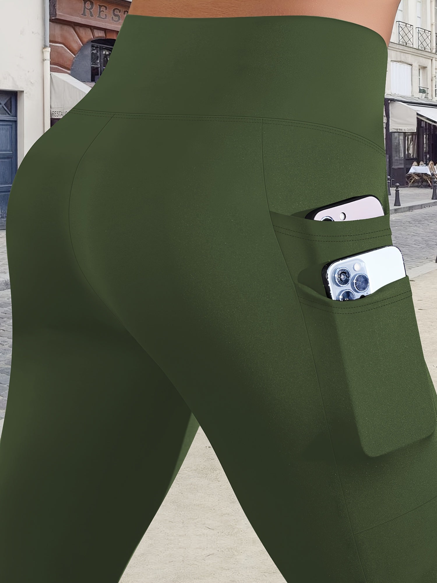 Plus Size High Waist Stretchy Leggings with Pockets for Yoga and Workout