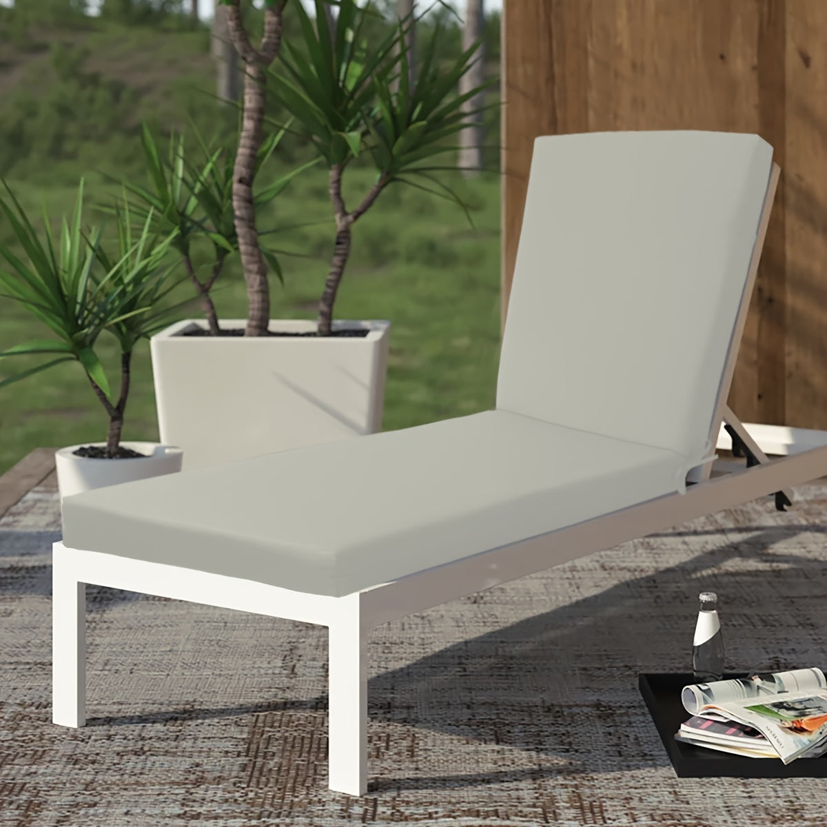 Outdoor Waterproof Foam-Filled Lounge Cushion for Patio Pool Seaside