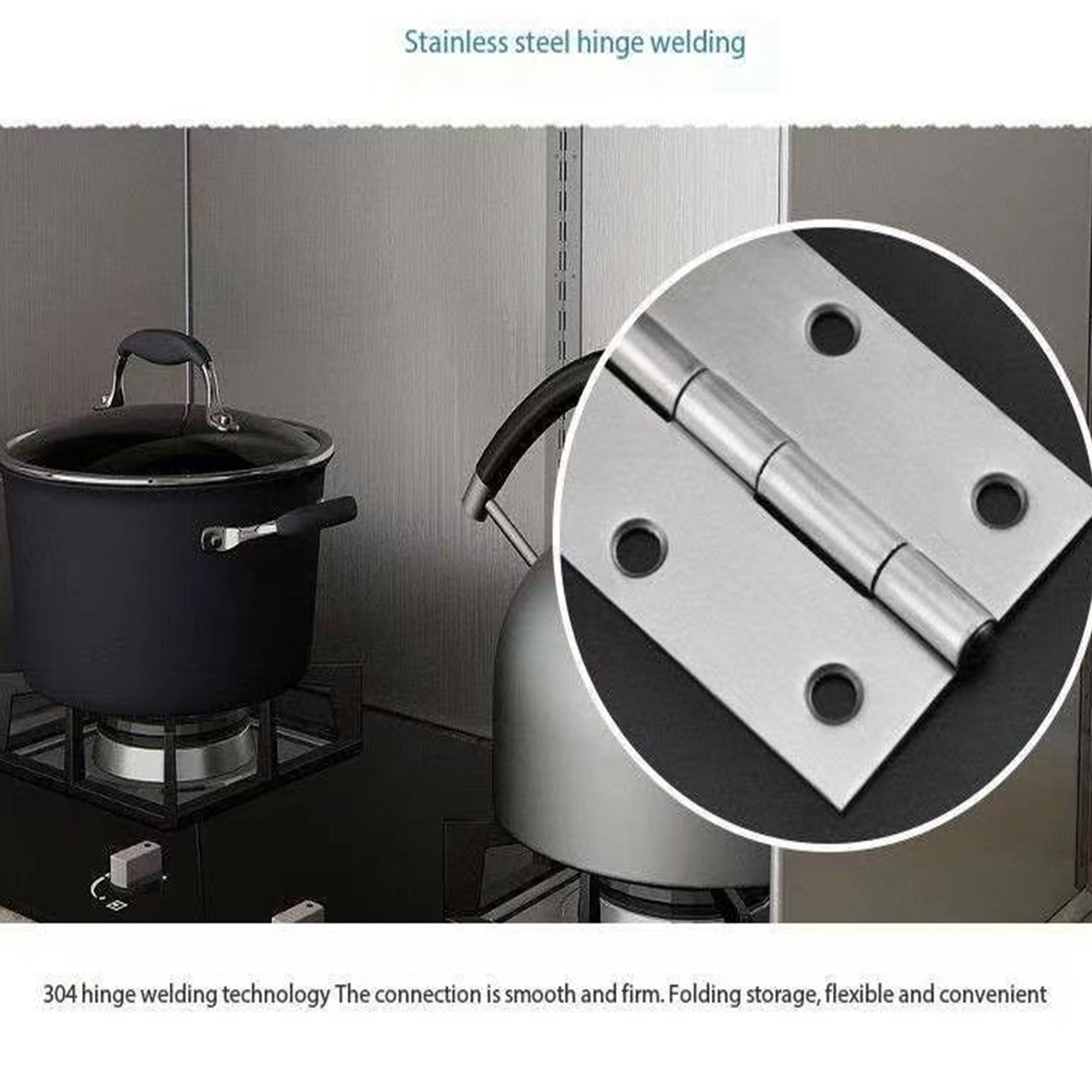Foldable Stainless Steel Heat Insulation Panel for Stove Top Oil Splash Shield