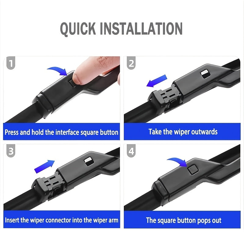 Front Windshield Wiper Blades 24/43.18 Cm, Boneless, Compatible with 2021-2023 SUVs