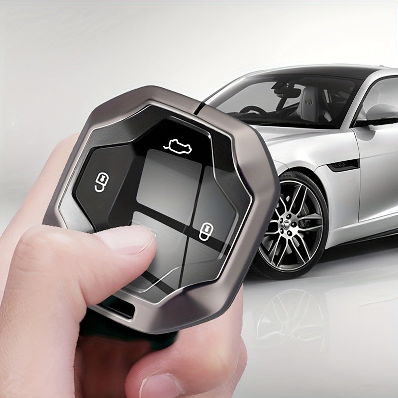 Travel Car Key Cover Zinc Alloy Leather Fob Case for Remote Control