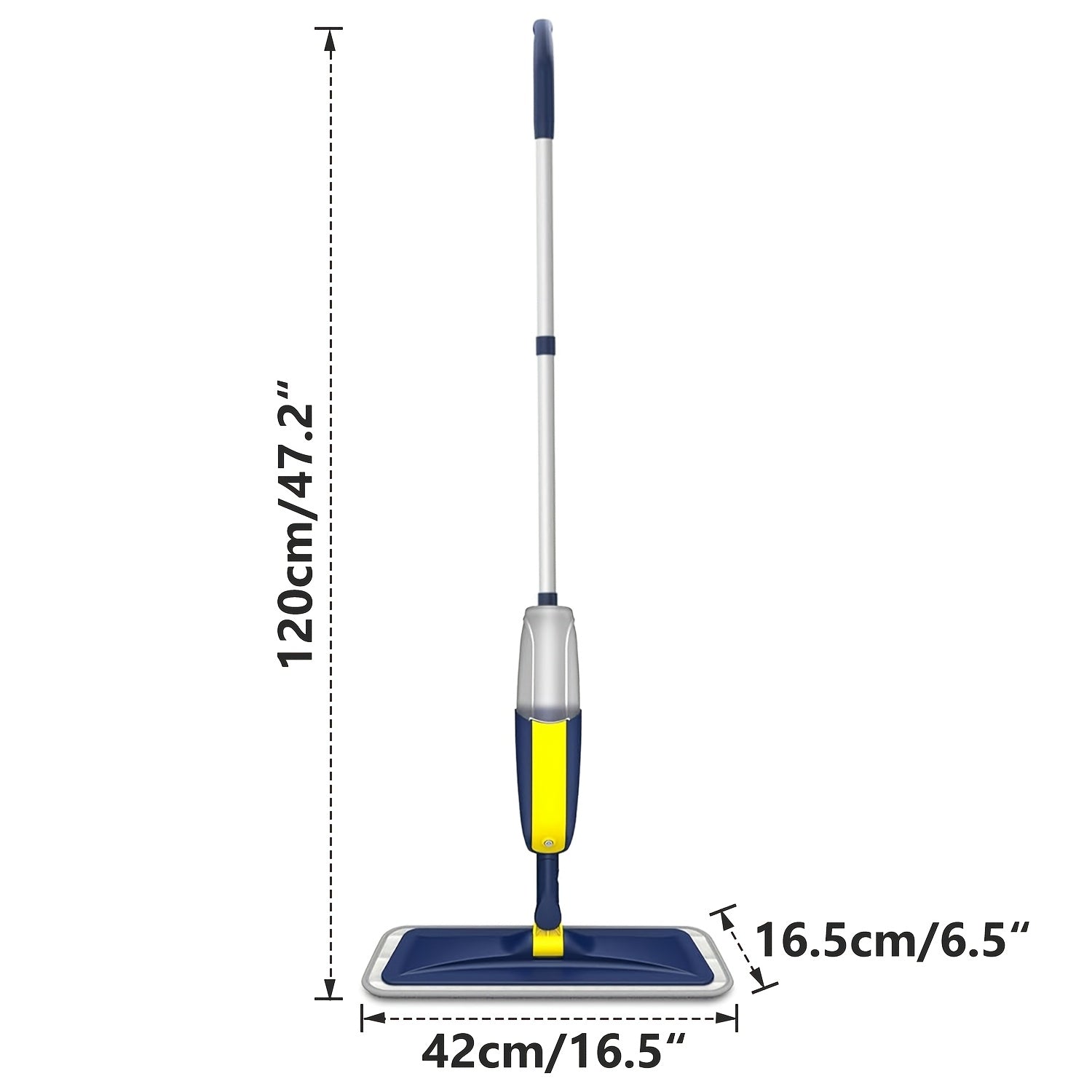 Microfiber Mop Set with 2 Water Bottles 4 Washable Pads 360° Rotatable Handle