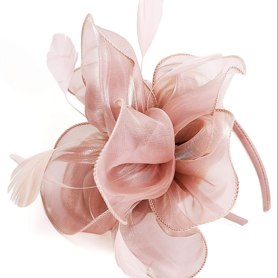 Women's Elegant Fancy Hat with Clip and Hair Hoop for Tea Party Style