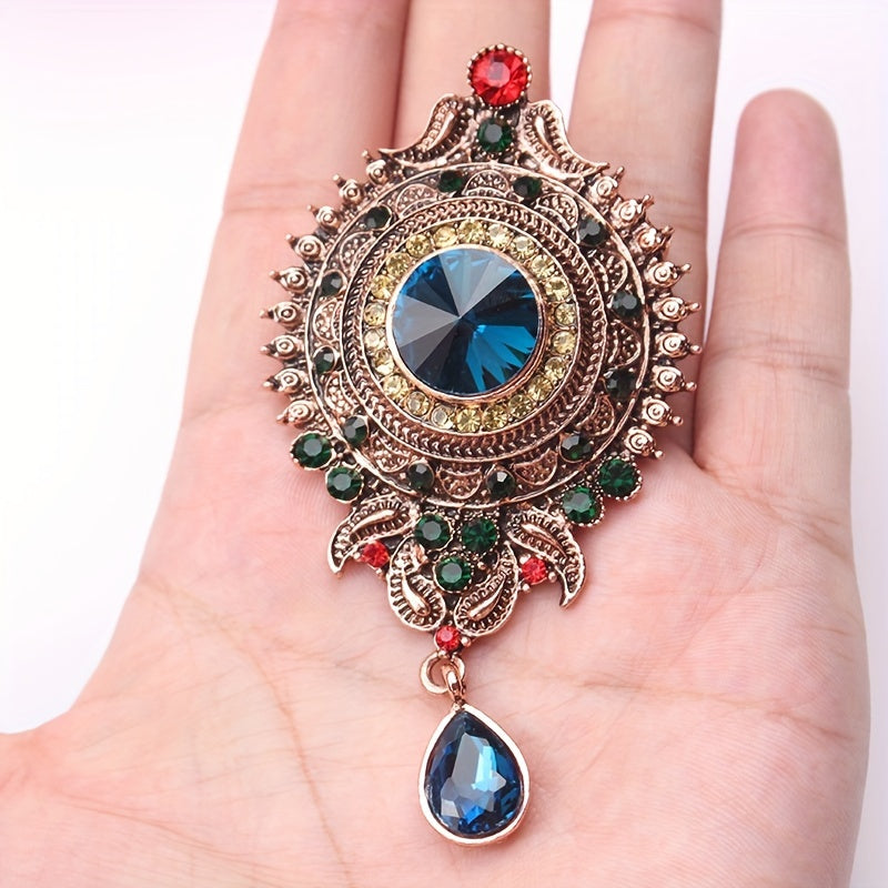 Broche de estilo bohemio con pedrería para bodas y atuendos formales