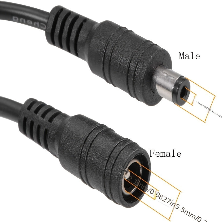 Cable de rama tipo CCTV DCY 5.5X2.1mm con núcleo de cobre para múltiples cámaras y equipos de vigilancia