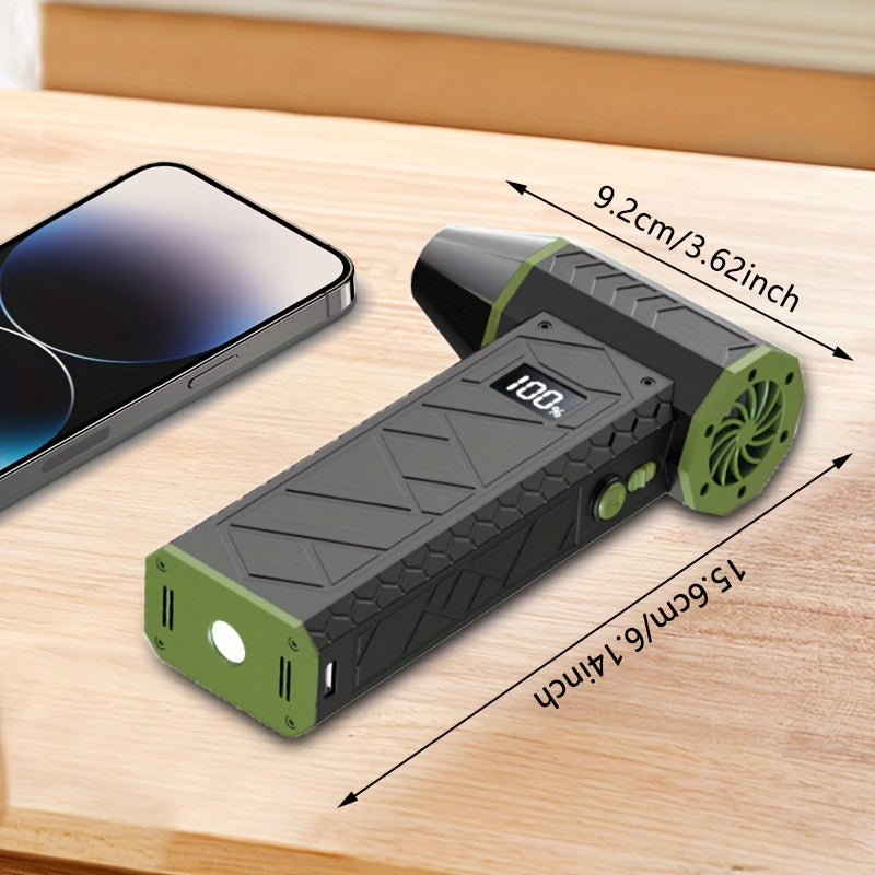 Портативный турбореактивный вентилятор с цифровым дисплеем, перезаряжаемый воздуходувка 36В