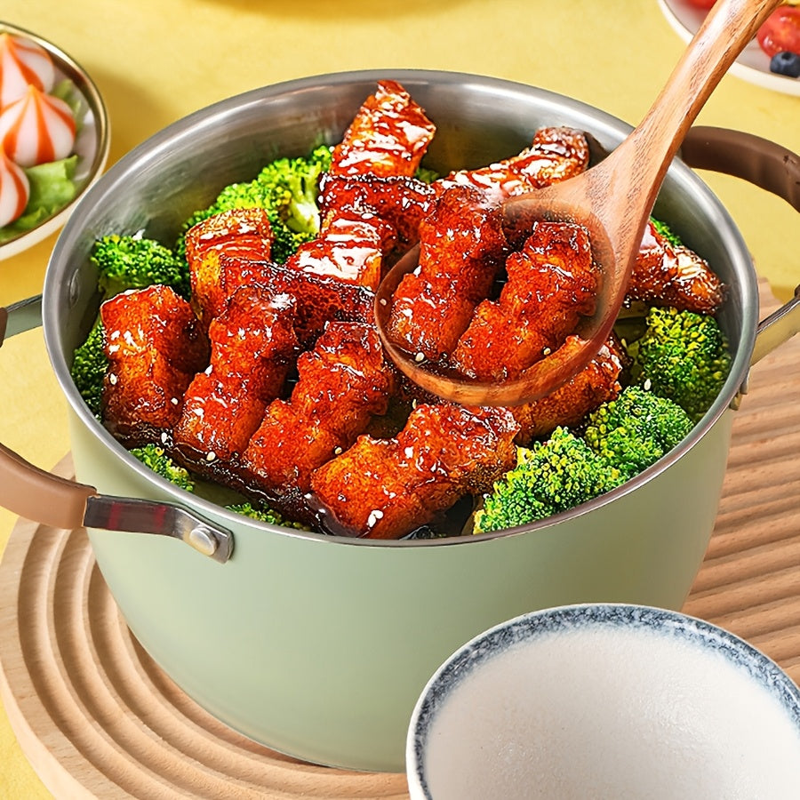 Juego de utensilios de cocina de acero inoxidable con mangos de silicona 2 piezas