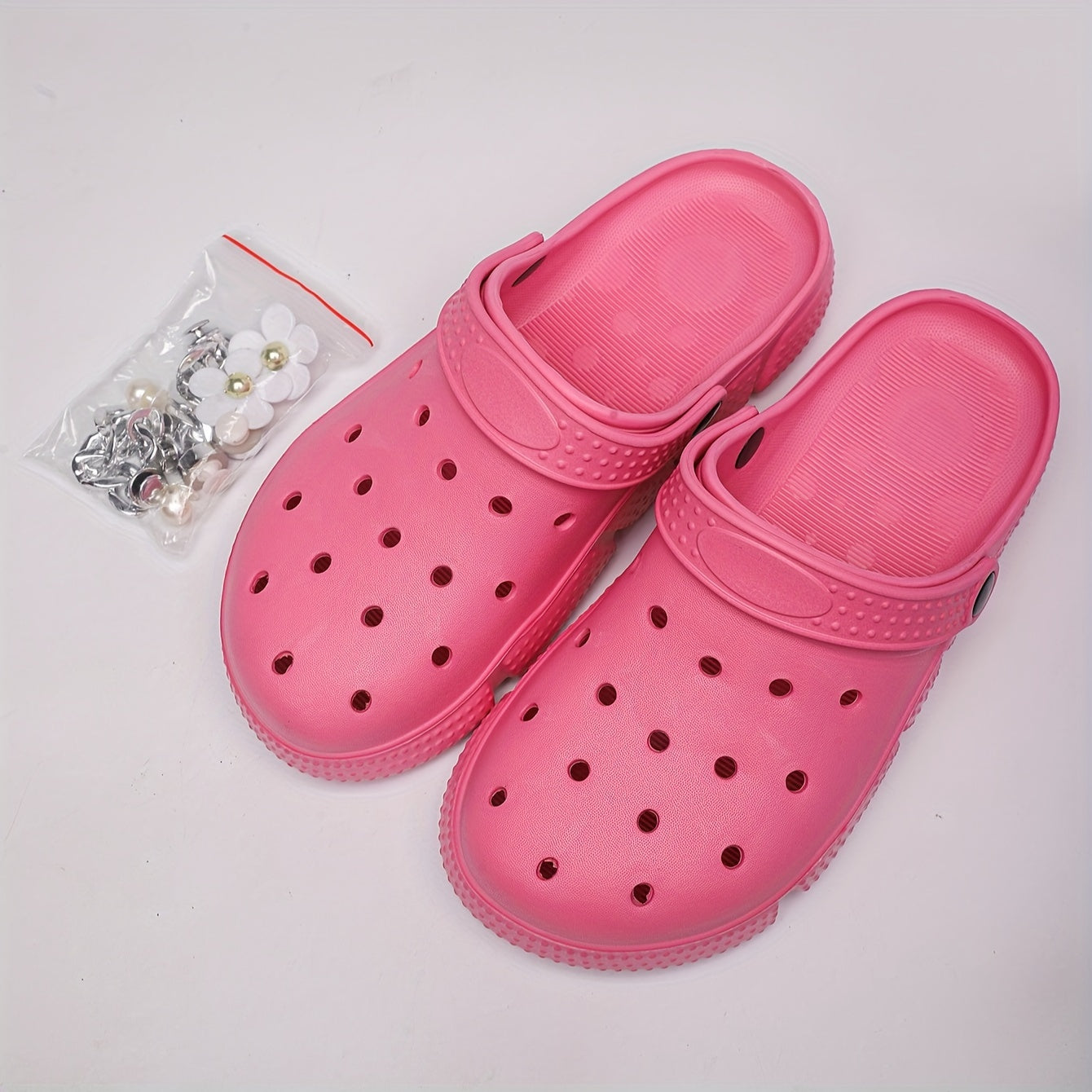 Women's Floral Rhinestone Decor Clogs Slip-On Casual Garden Slides