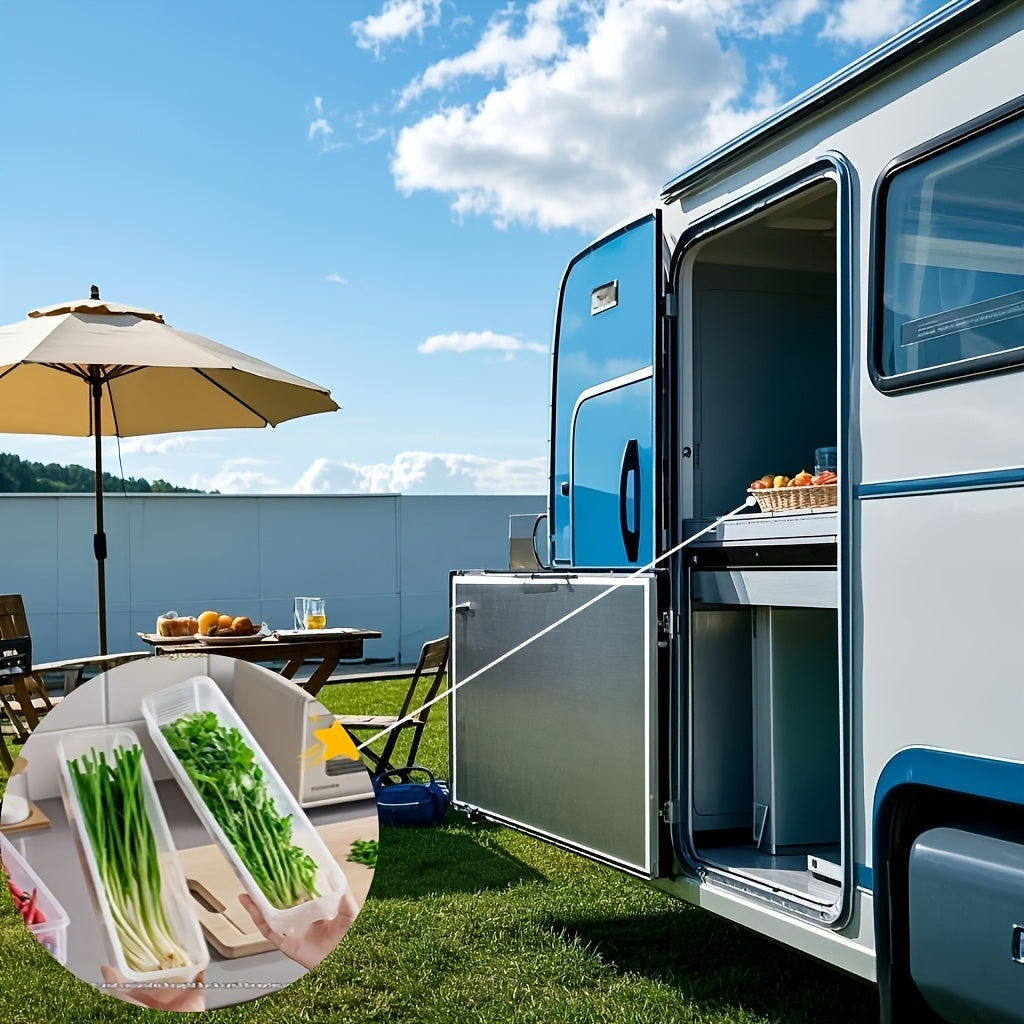 3/2 Pack Transparent Stackable Food Storage Containers for Refrigerator Plastic