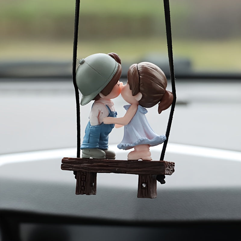 Juftlik O'yinchoqlari Oq Ko'k Yomg'irli Skirt Avtomobil Dekoratsiyalari Orqa Ko'rinish Oyna Qopqog'i To'plami