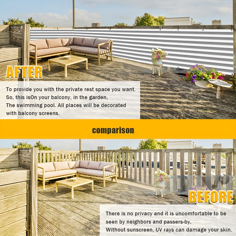 Plastic Balcony Privacy Screen Fence UV Protected Weatherproof Garden Patio Apartment Mixed Color