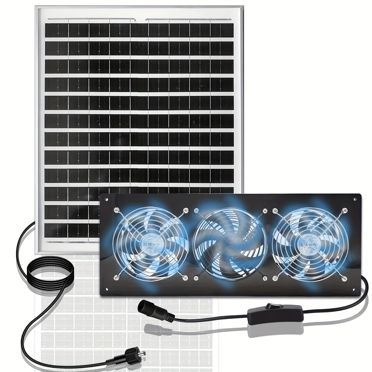 Набор солнечных вытяжных вентиляторов для теплиц и животных укрытий 25 Вт солнечная панель 3-скорости