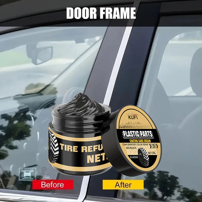 Tire Restorer Plastic Parts Wax Blackening Scratch Cover for Car Bike Motorcycle