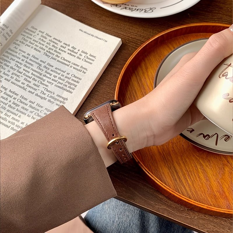 Стильный ретро-ремешок Melad Color Series для Apple Watch - Подходит для моделей от 38 мм до 49 мм, совместим со всеми моделями, включая SE и Ultra - Идеальный аксессуар для осени/зимы.