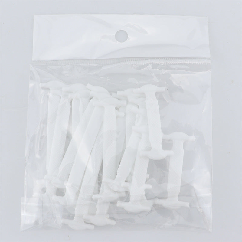 Unisex Elastic No-Tie Shoelaces Set Black White 16 Pairs Durable Plastic