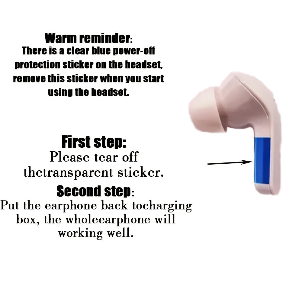 Wireless Earbuds with LED Battery Display Dual Microphones In-Ear Sports Headphones