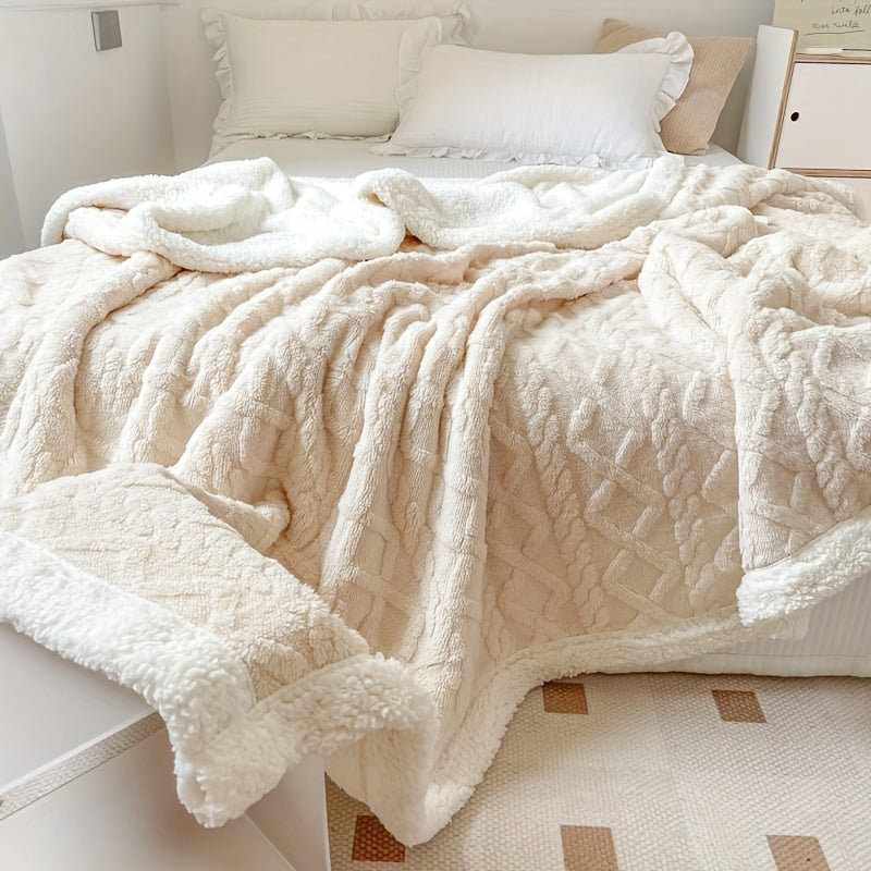 Manta de felpa suave y acogedora para sofá, sillón y cama, invierno cálido, decoraci\u00f3n para el hogar con estilo