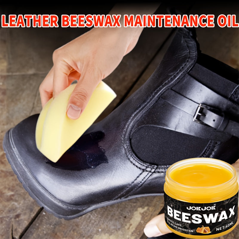 Universal Shoe Polish Care Set With Beeswax Oil For Faux Leather