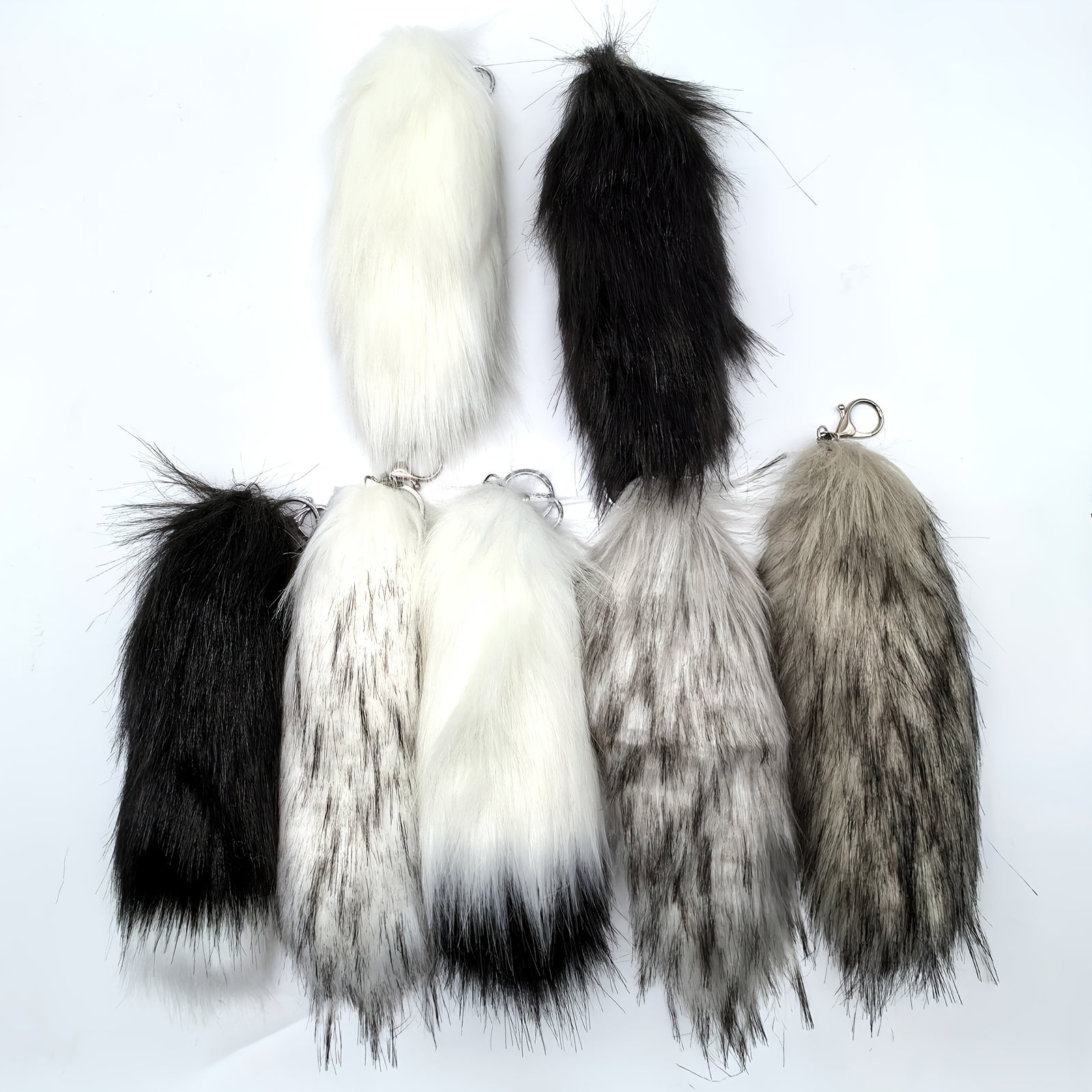 Yumshoq Plush Chic Foxqul Kalit zanjiri - Sumkalar va Telefonlar uchun Qiziqarli Hayvon Charm, Lobster Klipsi bilan to'liq, Ayollar uchun Ideal Sovg'a