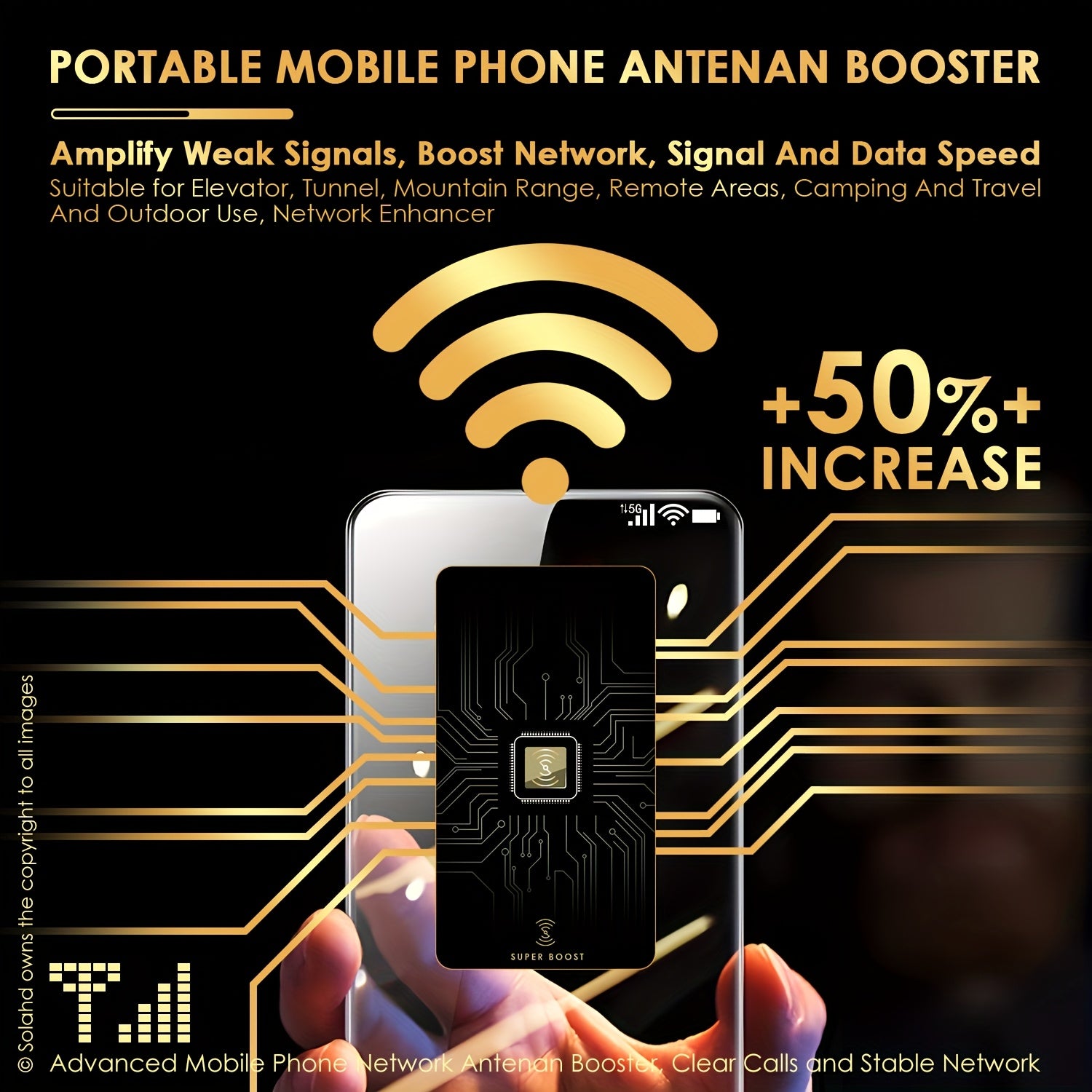 Copper Antenna Booster for Mobile Phones 12 or 21 Pack Signal and Data Amplifier
