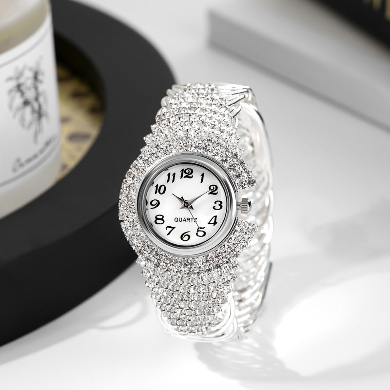Women’s Bohemian Luxe Watch with Rhinestones and Elegant Design