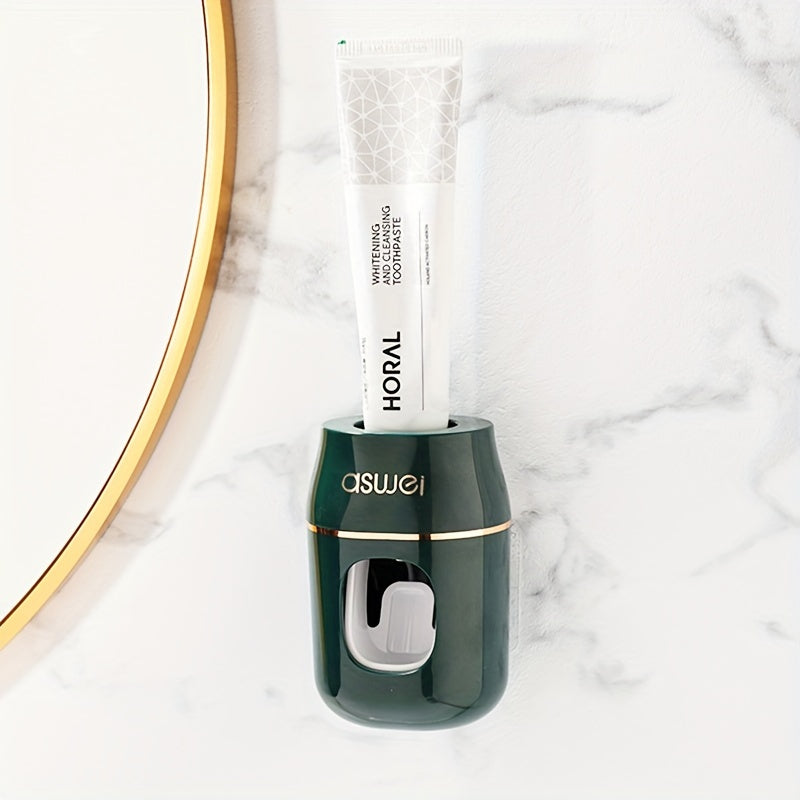 Wall-Mounted Automatic Toothpaste Dispenser for Bathroom Organization