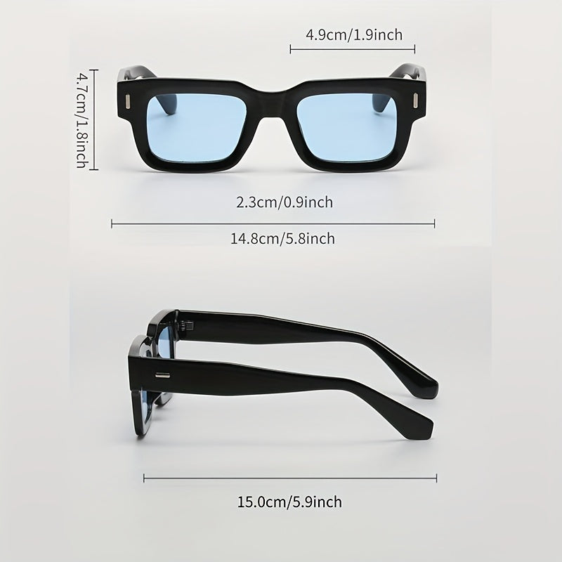 Square Frame Sunglasses for Men UV Protection Travel Hiking Photography