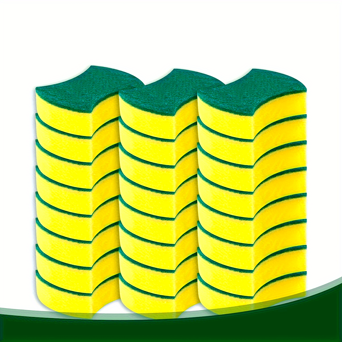 Oshxona tozalash gubkasi to'plami - 24 dona, ikki tomonlama tozalash padlari, idishlar, pol va mebellar uchun ajoyib. Halloween va Rojdestvo sovg'alari uchun mukammal.