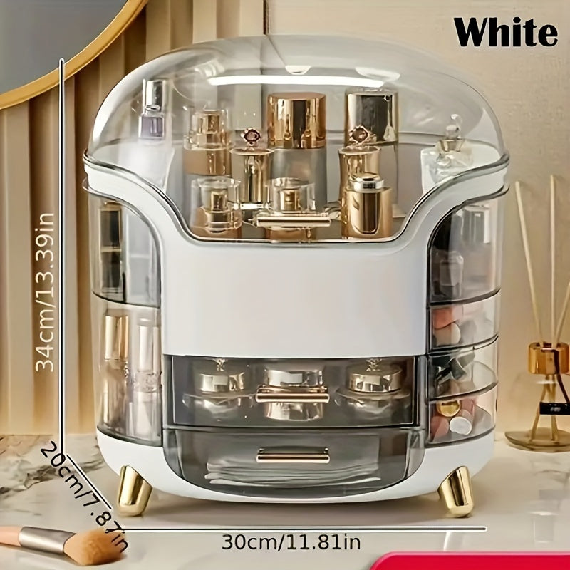 Cosmetic Storage Box with Dust-Proof Design for Makeup Skincare Jewelry Organizer