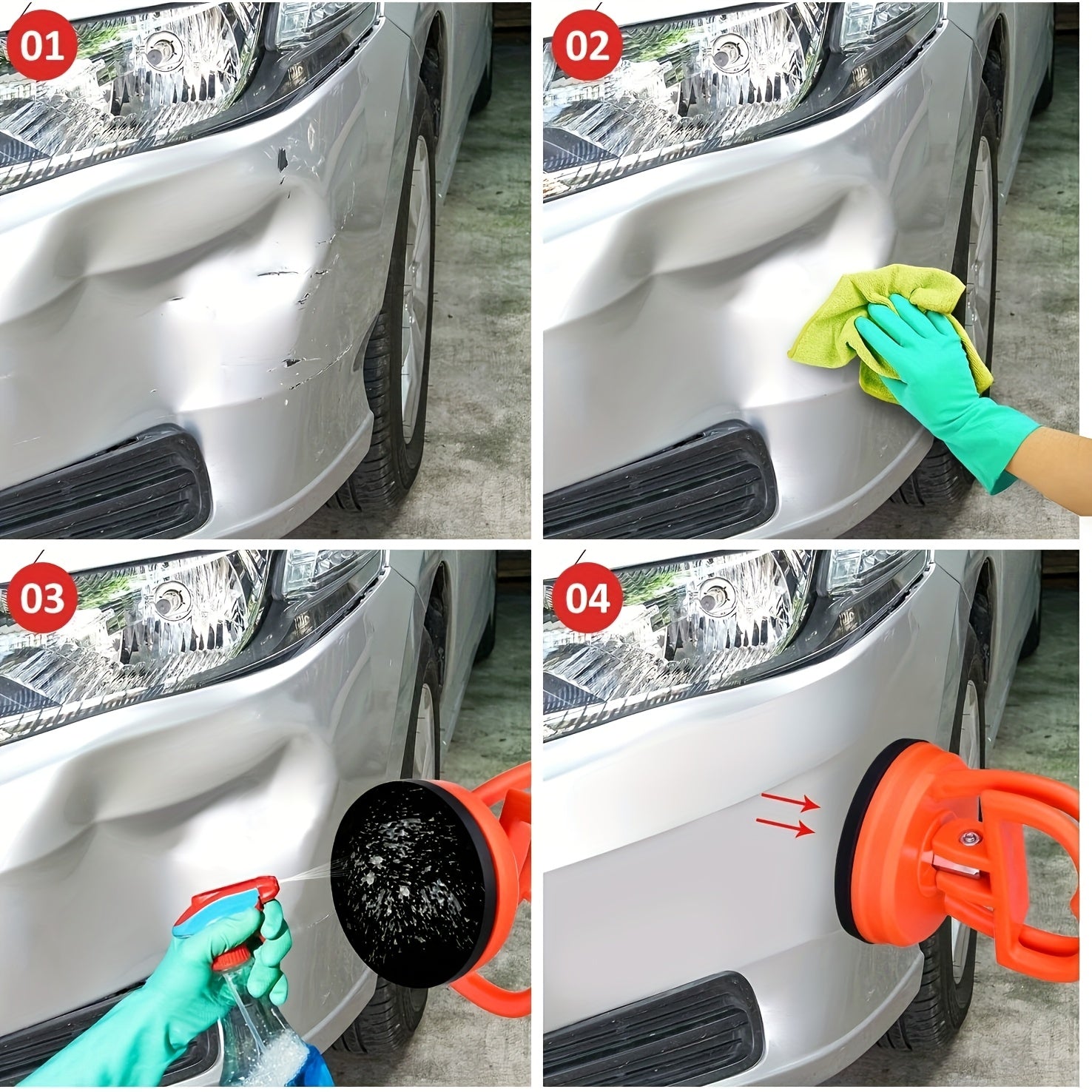 Avtomobil korpusi uchun katta yopishqoq shishaga ega avtomobil tishiklarini tuzatish asboblari to'plami