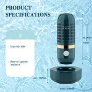 Ko'k rangdagi USB simsiz oziq-ovqat tozalash qurilmasi, mevalar, sabzavotlar, guruch, go'sht va stol to'plamlarini tozalash uchun.