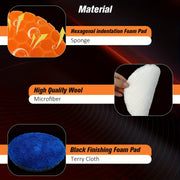 7pcs 6 Inch Buffing Polishing Pads Car Compound Sponge Kits for Waxing
