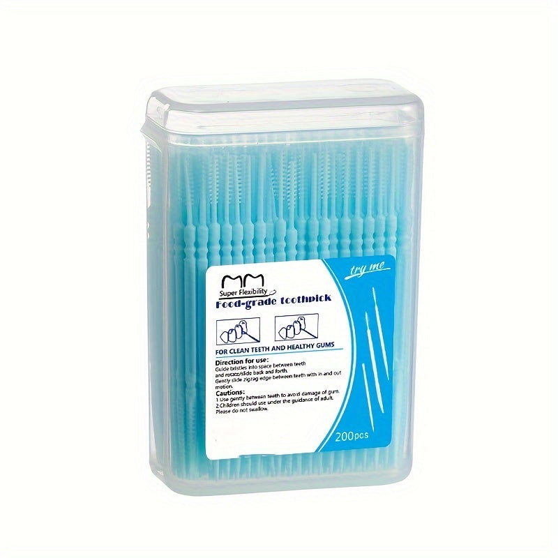 Disposable Family Toothpicks Portable Double-Head Fine Picks 200pcs