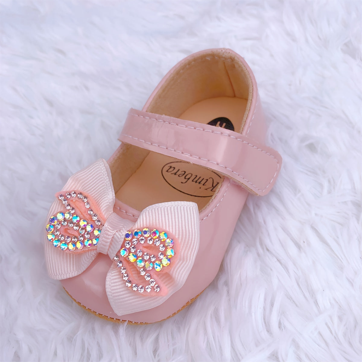 Baby Girls Mary Jane Shoes with Bowknot Non-Slip Flat Soles for Indoor Outdoor Spring Autumn