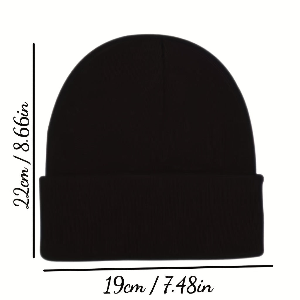Micro Soft Knit Hat Unisex Winter Beanie Warm Cozy Stylish Black