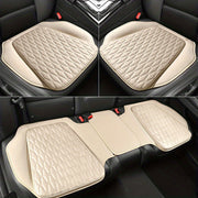Universal All-Season Car Seat Cushion Cover Breathable PU Leather Quilted